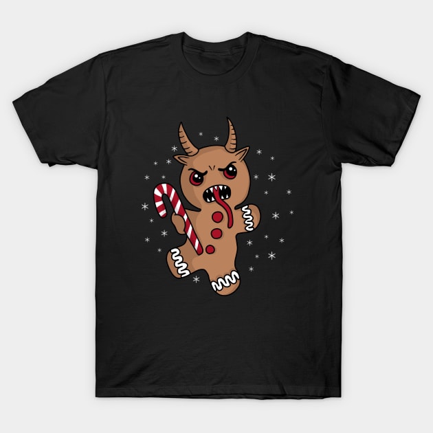 Gingerbread Krampus T-Shirt by valentinahramov